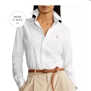 Womens Polo White Button Down